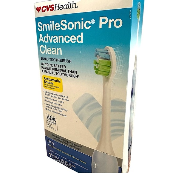 CVS Other - New CVS Health Smile Sonic Pro Advanced Electric Toothbrush Clean Sonic